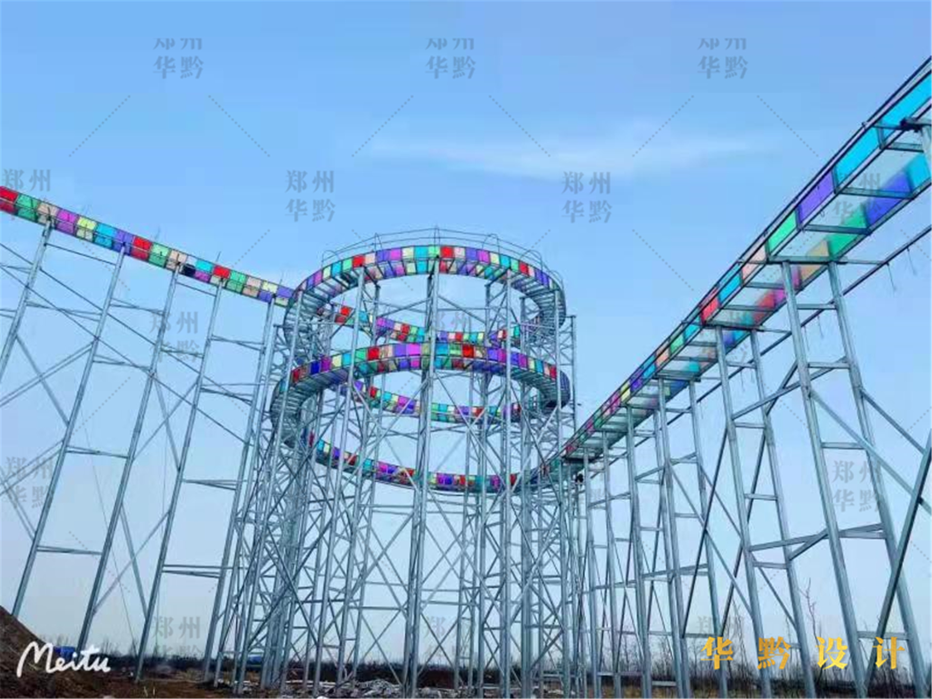 河南省开封市朱仙镇启封故园玻璃水滑道施工图
