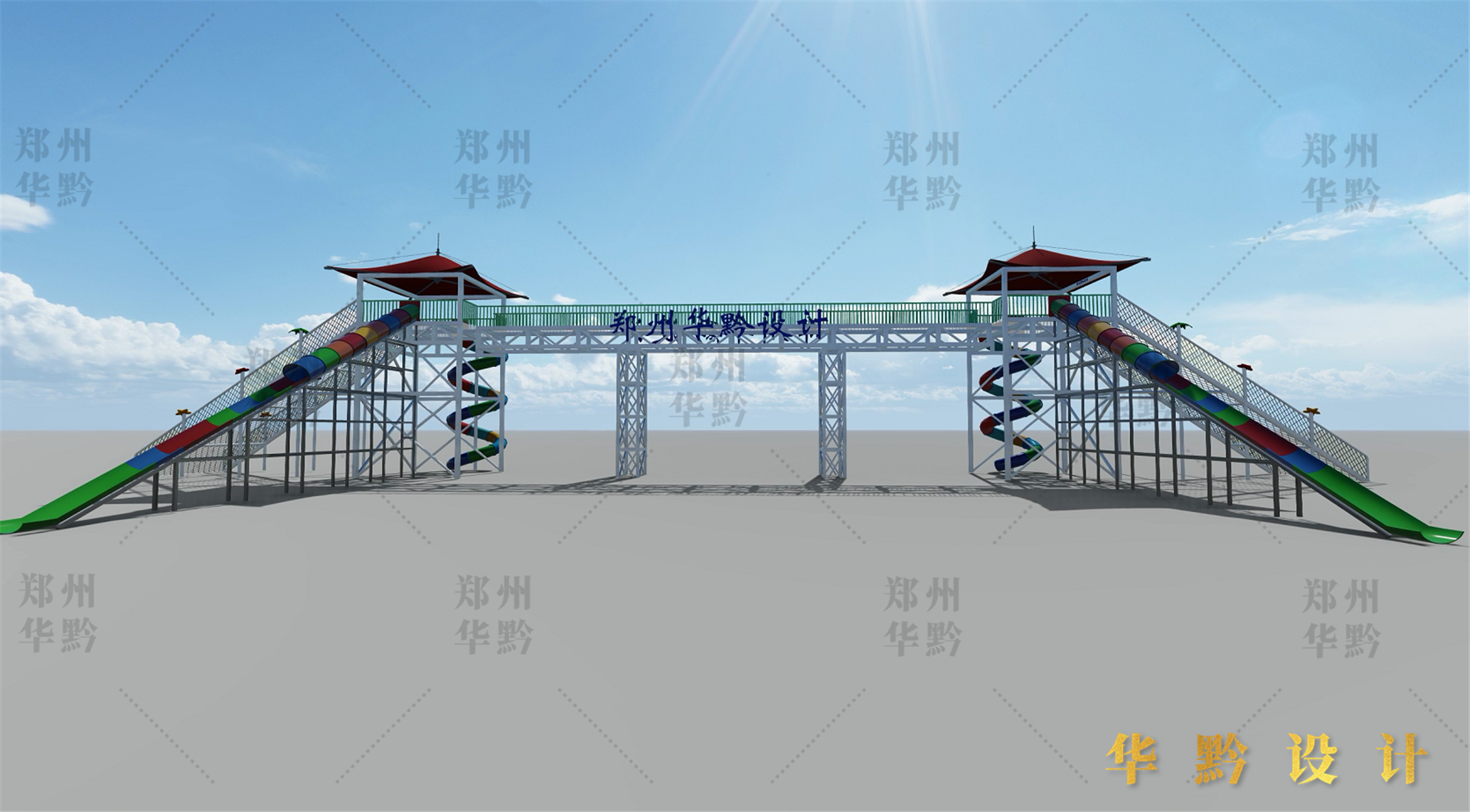山东省郯城市囧小蜂森林乐园天空步道施工图